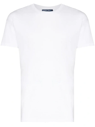 Shop Frescobol Carioca Lucio Crew Neck T-shirt In White