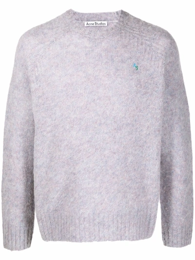 Shop Acne Studios Fine-knit Wool Jumper In Violett