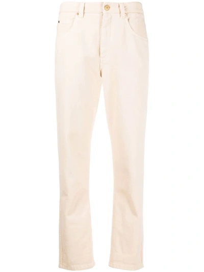Brunello Cucinelli High-rise Straight Corduroy Pants In Nude