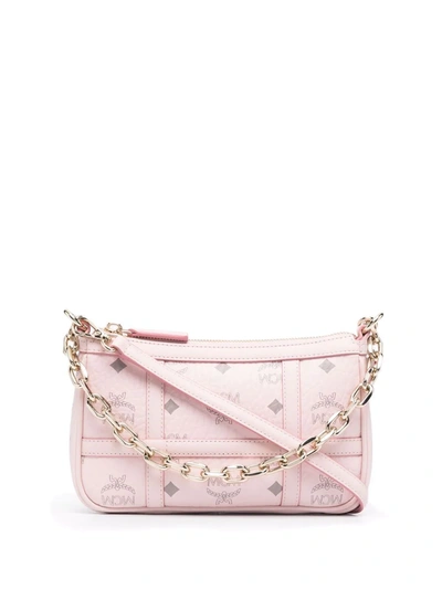 Shop Mcm Delmy Leather Shoulder Bag In Rosa
