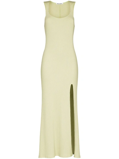 Shop Reformation Bliss Ribbed Maxi Dress In Grün