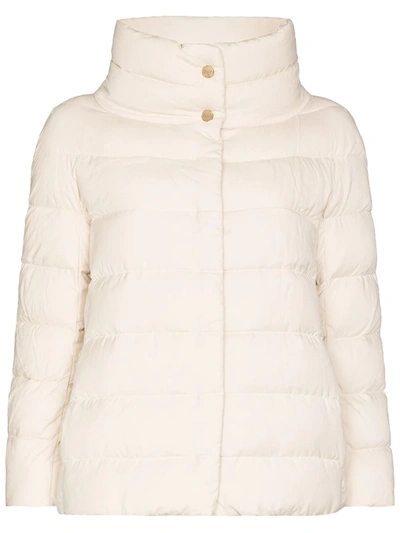 Shop Herno Quilted-effect Jacket In Nude