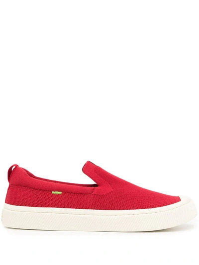 Shop Cariuma Ibi Slip-on Knit Sneakers In Rot