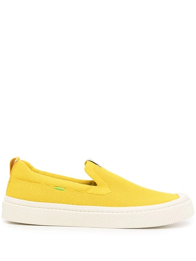 Shop Cariuma Ibi Slip-on Knit Sneakers In Gelb