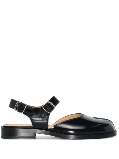 Maison Margiela Flat Tabi Sandal In Black