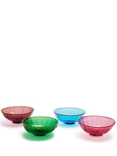 Shop La Doublej Set Of 4 Nut Bowl In Blau