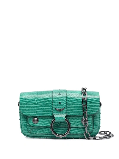 Zadig & Voltaire Womens Karma Kate Wallet Embossed Leather Cross-body Bag 1  Size In Green | ModeSens