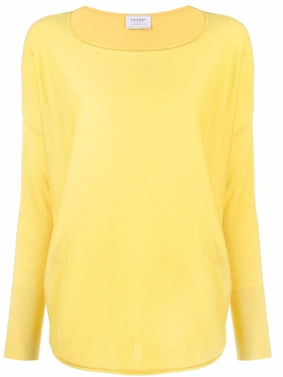 Shop Snobby Sheep Long-sleeved Knitted Top In Gelb
