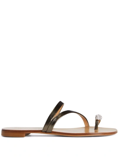 Giuseppe Zanotti Hillary Ring Slides In Grau