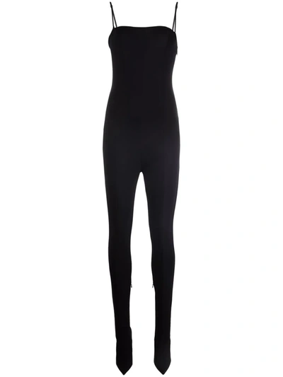 Shop Wolford X Amina Muaddi Sleeveless Catsuit In Schwarz