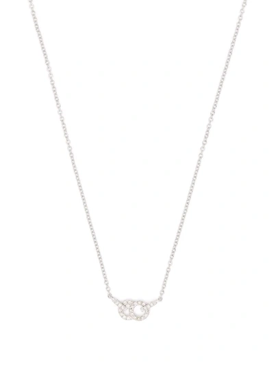 Courbet 18kt Recycled White Gold Celeste Laboratory-grown Diamond Small Pendant Necklace In Silber