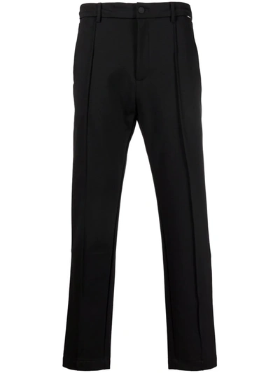 Shop Calvin Klein High-waisted Slim-fit Trousers In Schwarz