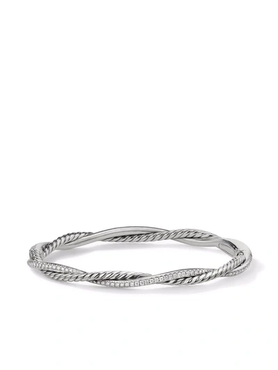 Shop David Yurman Sterling Silver Petite Infinity Diamond Bracelet