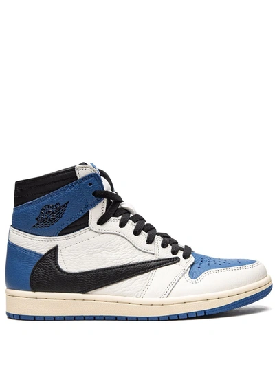 Shop Jordan X Travis Scott Air  1 High Sp "fragment" Sneakers In White