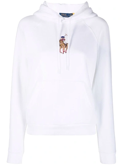 Polo Ralph Lauren Polo Poney Cotton-blend Hoodie In White | ModeSens