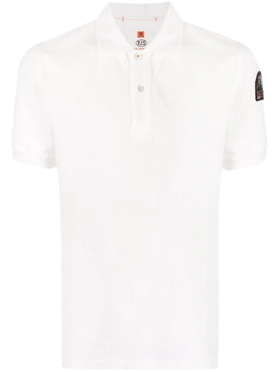 Shop Parajumpers Patch-detail Cotton Polo Shirt In White