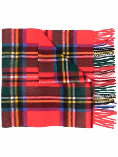 Shop Begg & Co Plaid-check Scarf In Rot