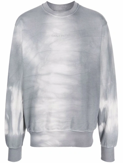 Shop Daily Paper Tie-dye Print Jumper In Grau