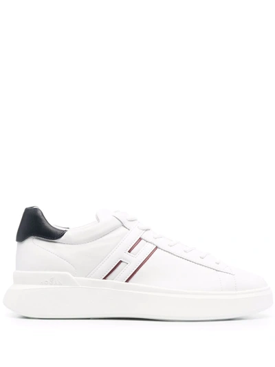 Shop Hogan H580 Leather Sneakers In Weiss