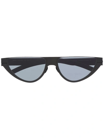 Shop Mykita Curved-frame Sunglasses In Schwarz