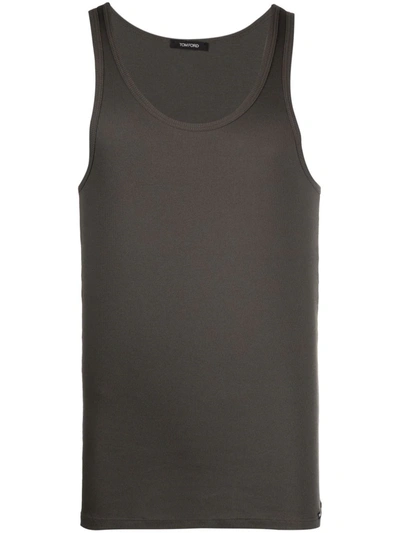 Shop Tom Ford Sleeveless Tank Top In Grün