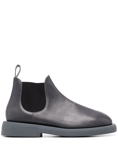 Shop Marsèll Gommello Leather Boots In Grau