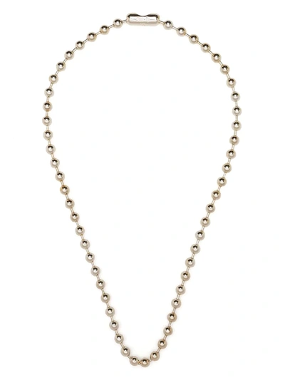 Shop Takahiromiyashita The Soloist Ball Chain Necklace In Silber