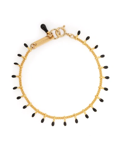 Shop Isabel Marant Casablanca Beaded Chain Bracelet In Schwarz