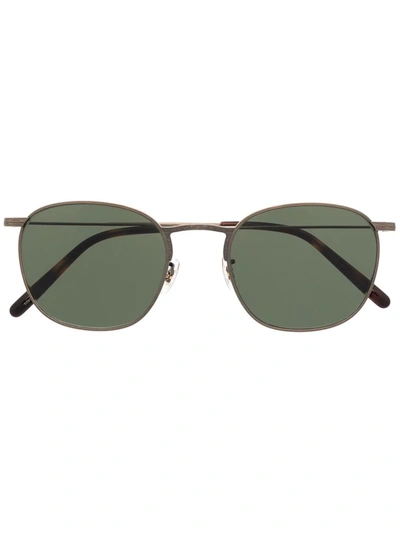 Shop Oliver Peoples Tinted Round-frame Sunglasses In Braun