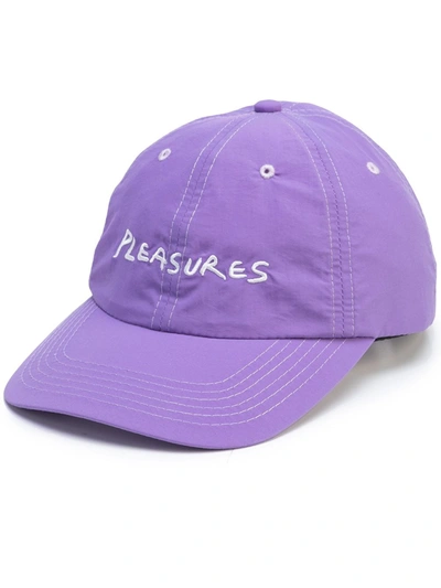 Shop Pleasures Hump Logo-embroidered Baseball Cap In Lavender