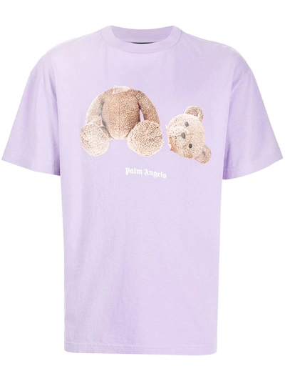 Shop Palm Angels Teddy Bear-print T-shirt In Violett