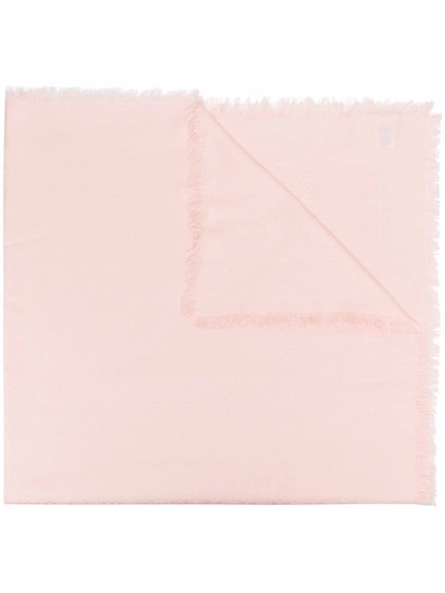 Tory Burch Logo Jacquard Traveler Scarf In Rosa