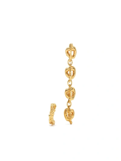 Shop Alighieri Chain-link Detail Earrings In Gold