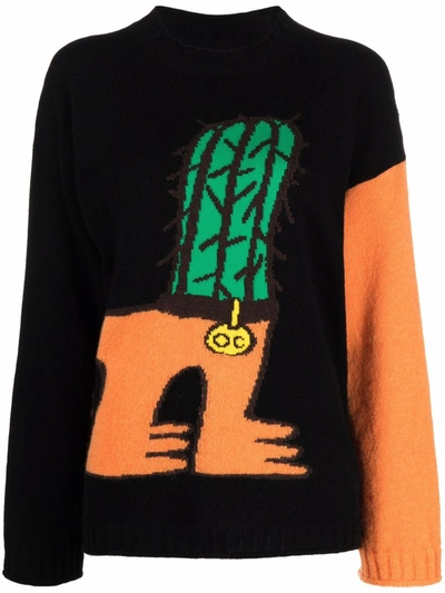 Shop Opening Ceremony Cactus Intarsia Jumper In Schwarz