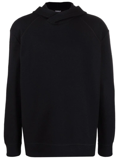Dondup Virgin Wool-blend Hoodie In Schwarz