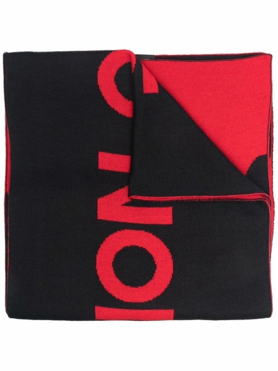 Shop Vision Of Super Flame Wool Scarf In Schwarz