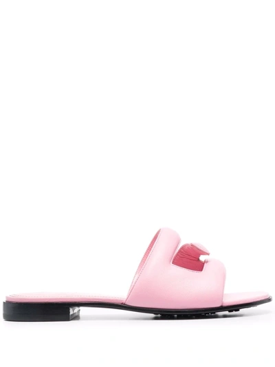 Shop Givenchy Logo Cut Out-detail Sandals In Rosa