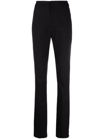 Shop Isabel Marant High-waisted Slim-fit Trousers In Schwarz