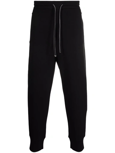 Emporio Armani Elasticated Waist Drawstring Track Pants In Schwarz