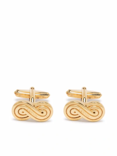 Shop Lanvin Swirl Gold Cufflinks