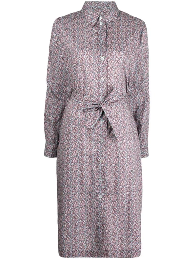 Shop Apc Karen Tie-waist Dress In Rot