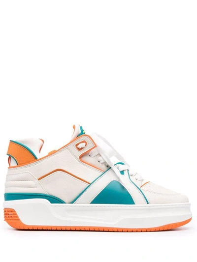 Shop Just Don Courtside Mid Sneakers In Weiss