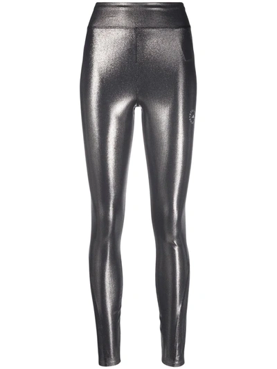 Adidas By Stella Mccartney Shiny Training Leggings In Silber