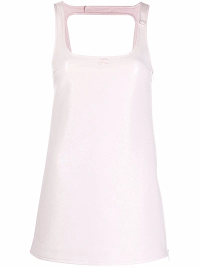 Courrèges Pink Workwear Mini Dress In Rosa