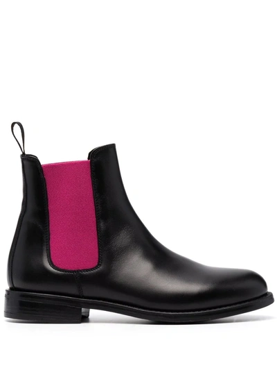 Scarosso Claudia Colour-block Ankle Boots In Schwarz