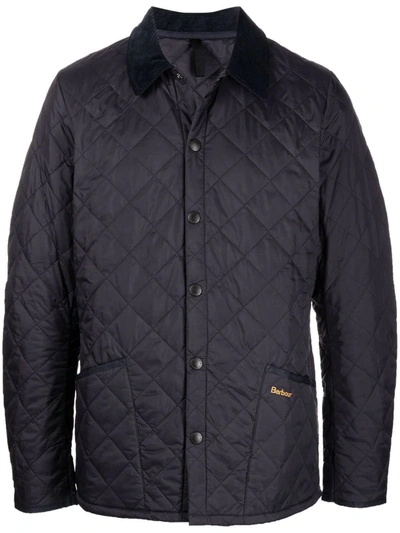 Shop Barbour Quilted Rain Jacket In Blau