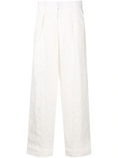 Shop Jacquemus Wide-leg Trousers In Weiss