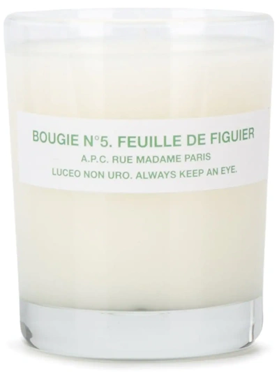 Shop Apc Feuille De Figuier Scented Candle In White