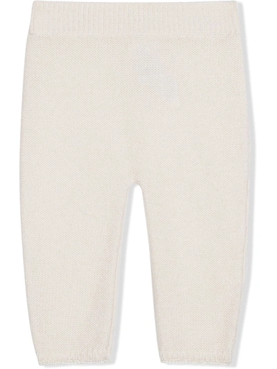 Shop Dolce & Gabbana Knitted Cashmere Pants In White