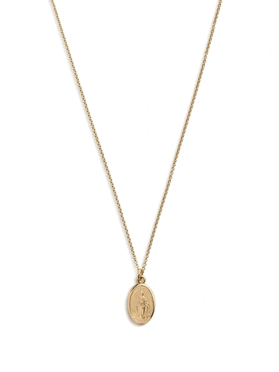 Shop Dolce & Gabbana Oval Pendant Necklace In Gold